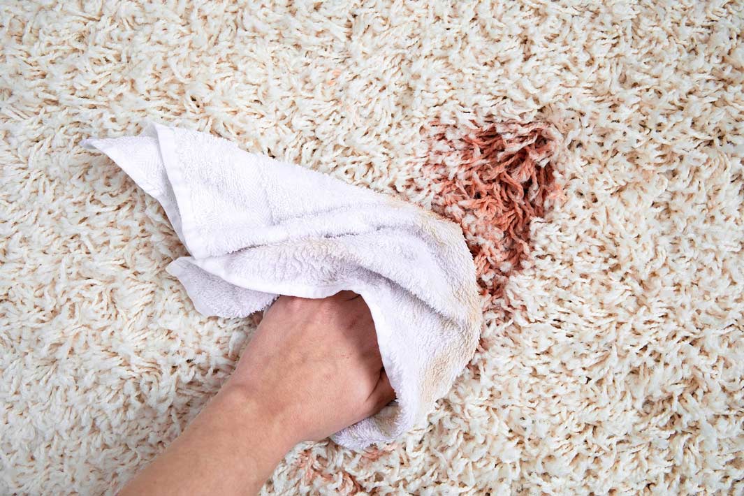 پاک کردن لکه ی لوازم آرایشی از روی فرش - الو قالیشویی